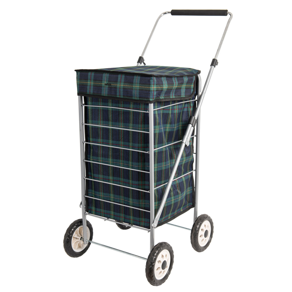 Angus Tartan Check 4 Wheel Shopping Trolley