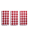 Set of 3 Red Heart Tea Towels