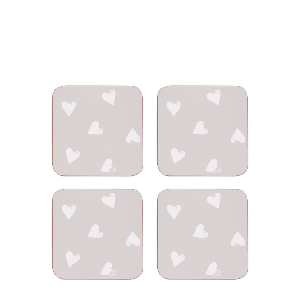 Watercolour Hearts Placemat & Coaster Set