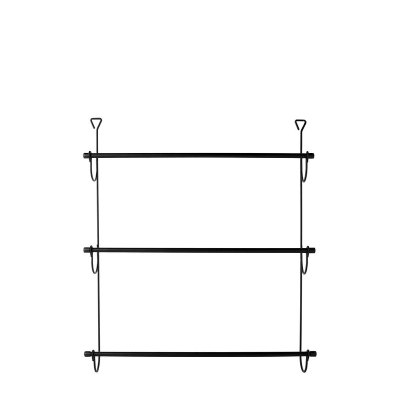 Matte Black 3 Tier Over The Door Towel Rail