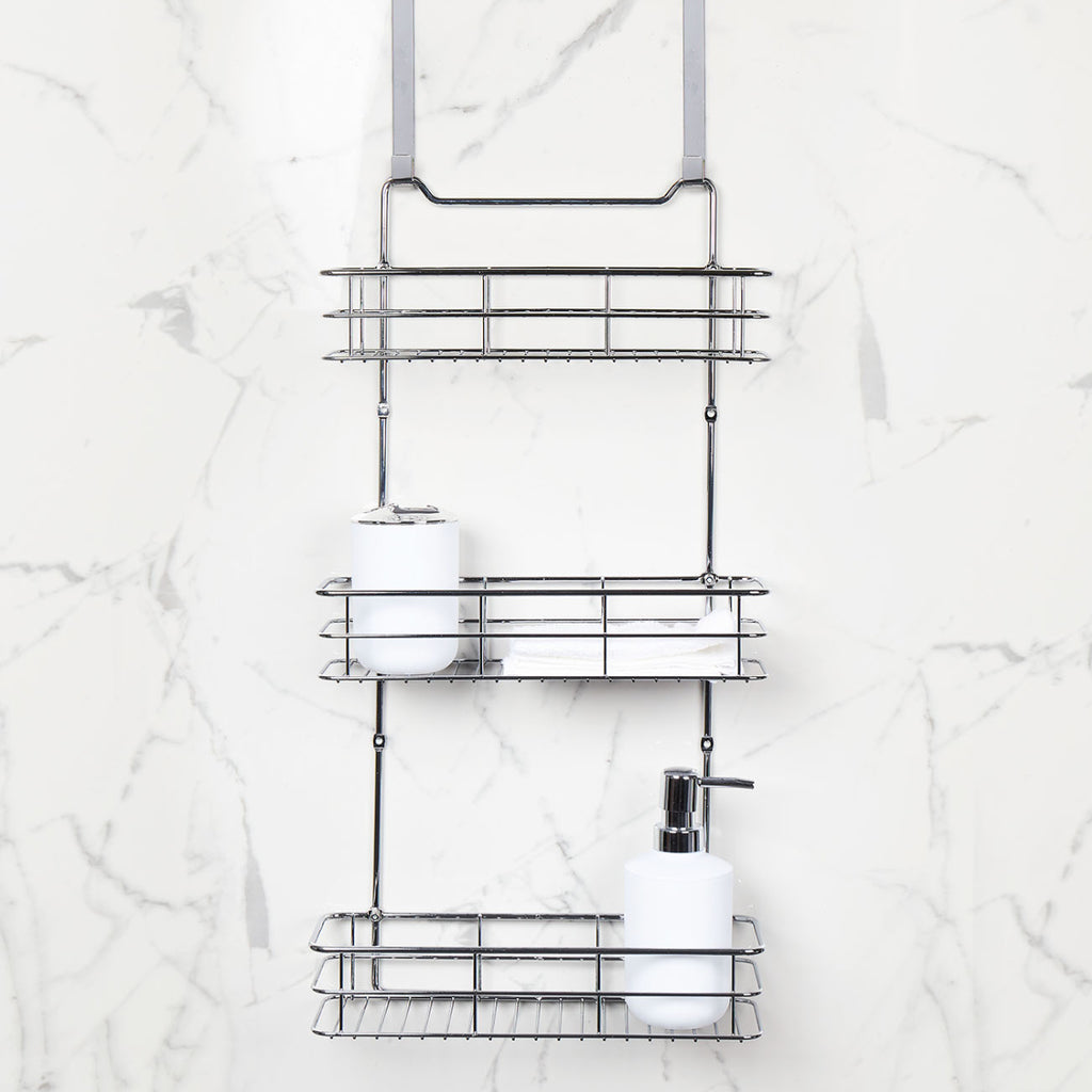 Chrome 3 Tier Over the Door Storage Unit