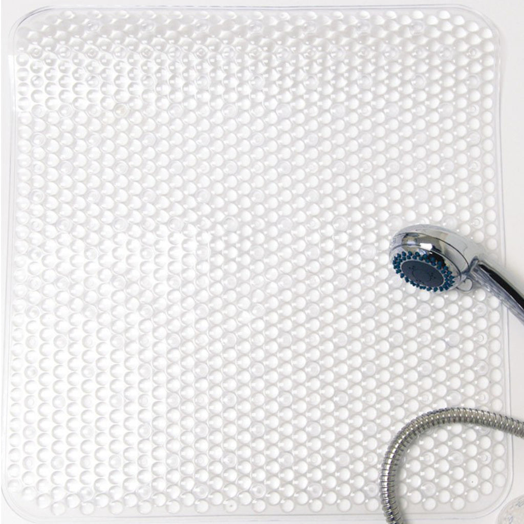 Square PVC Shower Mat Clear