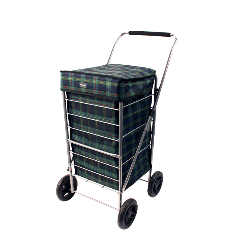 Angus Tartan Check 4 Wheel Shopping Trolley