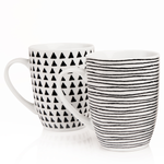 Geo Sketch Set of 4 Mugs