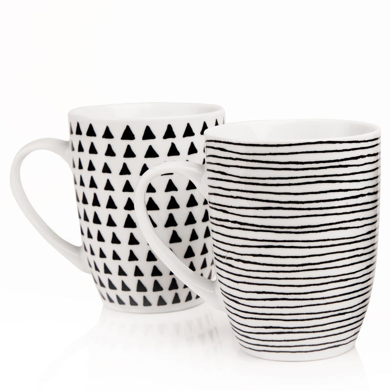Geo Sketch Set of 4 Mugs