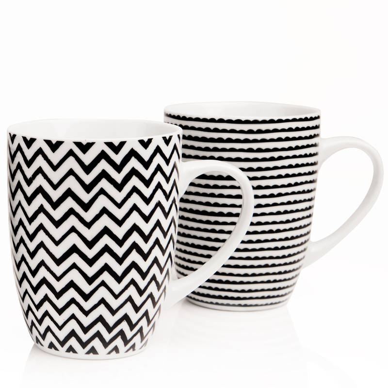 Geo Sketch Set of 4 Mugs