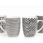 Geo Sketch Set of 4 Mugs