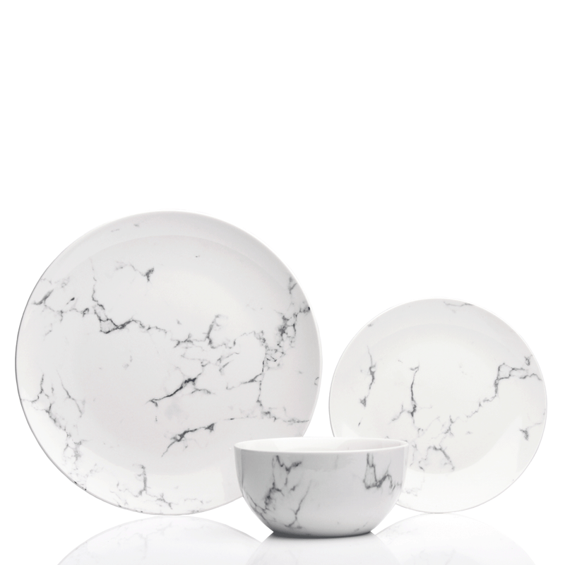 12pc Marble Dinner Set