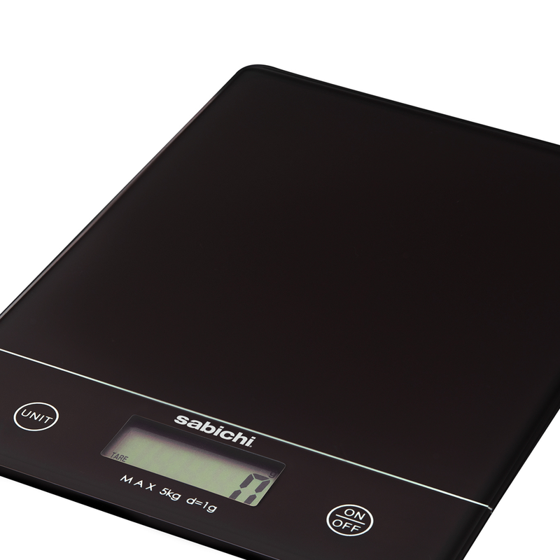Black Digital 5kg Slim Line Kitchen Scales