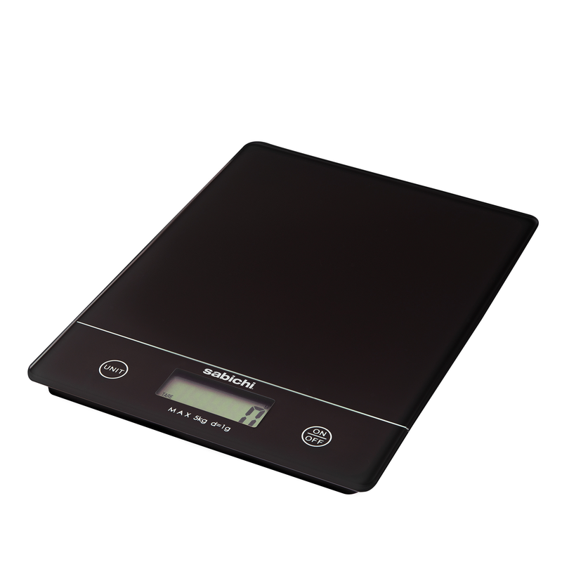 Black Digital 5kg Slim Line Kitchen Scales