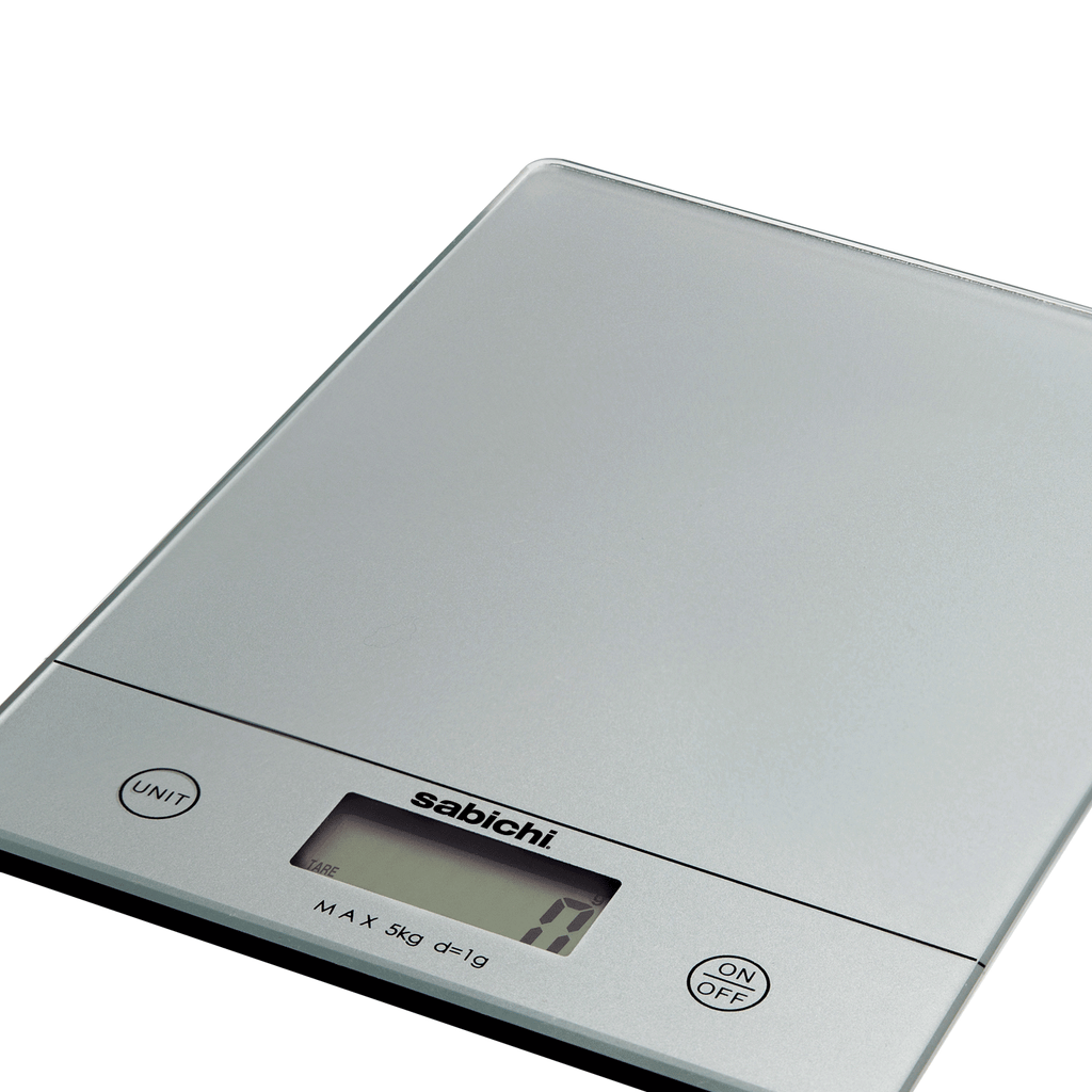 Silver Digital 5kg Slim Line Kitchen Scales