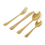 Gold Hammered 16pc Cutlery Set