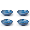 Blue Reactive Set of 4 Pasta Bowls