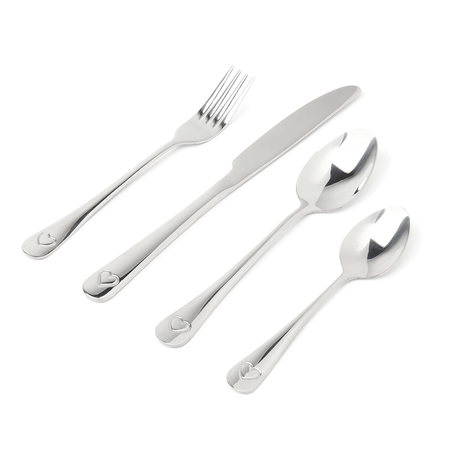 16pc  Hearts Cutlery Set