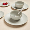 12pc Grey Embossed Heart Dinner Set