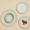 12pc Grey Embossed Heart Dinner Set
