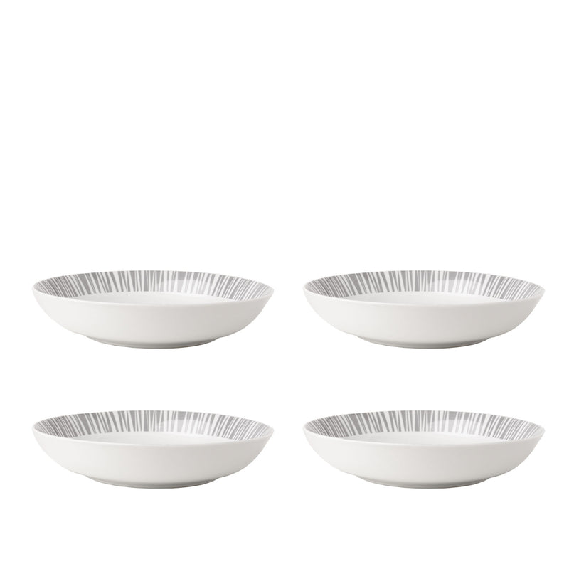 Brooklyn Set of 4 Pasta Bowls Grey