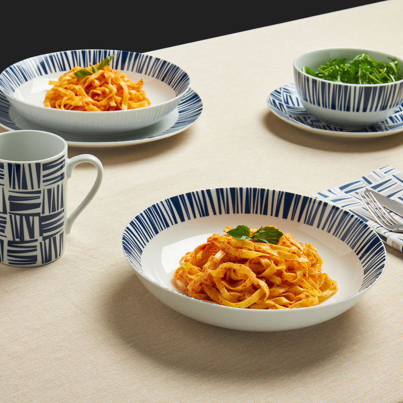 Brooklyn Set of 4 Pasta Bowls Navy