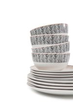 12pc Mali Decal Dinnerset