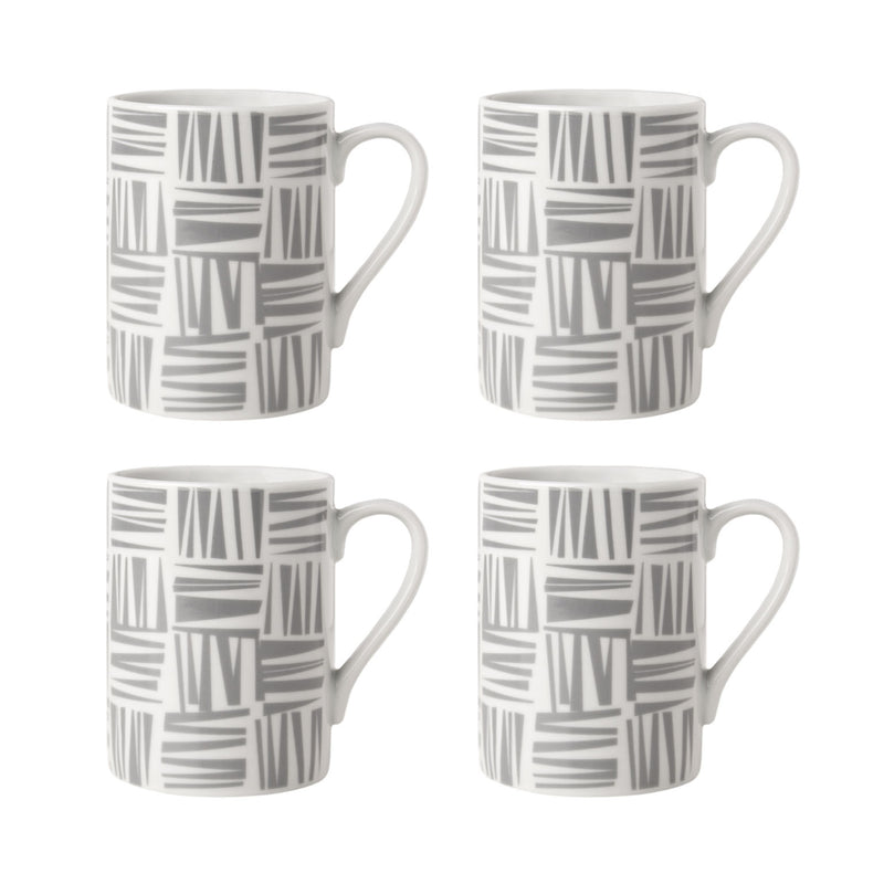 Brooklyn Set of 4 Grey Mugs