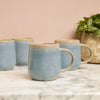 Reactive Glaze Grey 4pc Mug Set