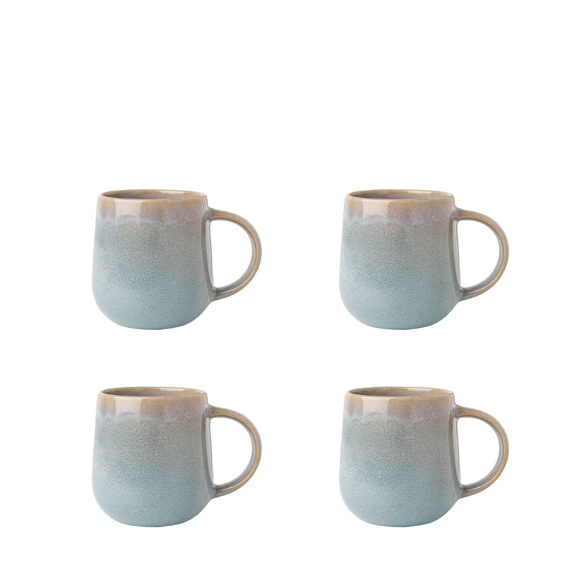 Reactive Glaze Grey 4pc Mug Set