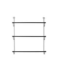 Matte Black 3 Tier Over The Door Towel Rail