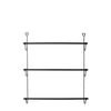 Matte Black 3 Tier Over The Door Towel Rail