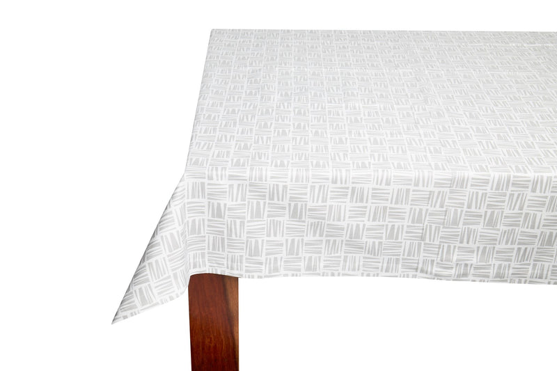Brooklyn Grey Fabric Tablecloth Sabichi Homewares Ltd