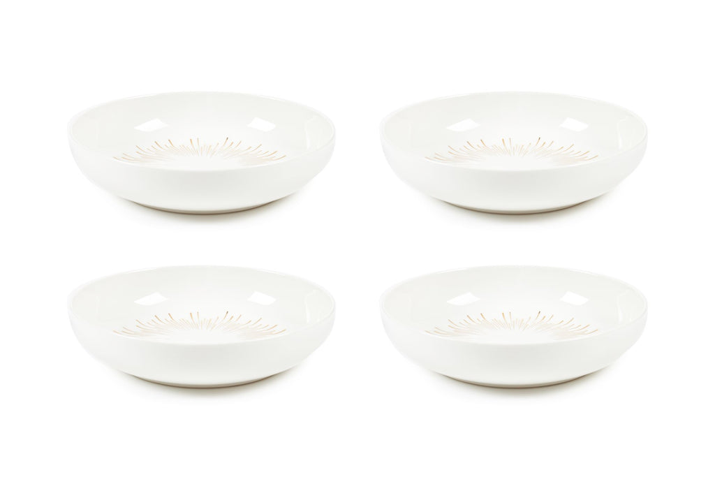 Sabichi 4pc Gold Sunburst Pasta Bowls