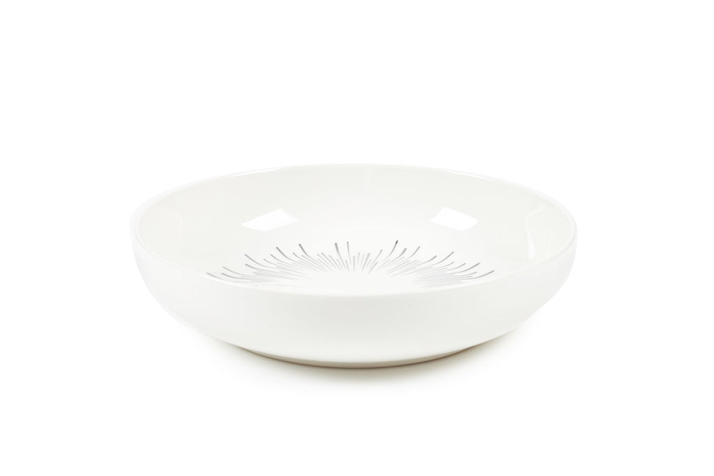 Sabichi 4pc Silver Sunburst Pasta Bowls