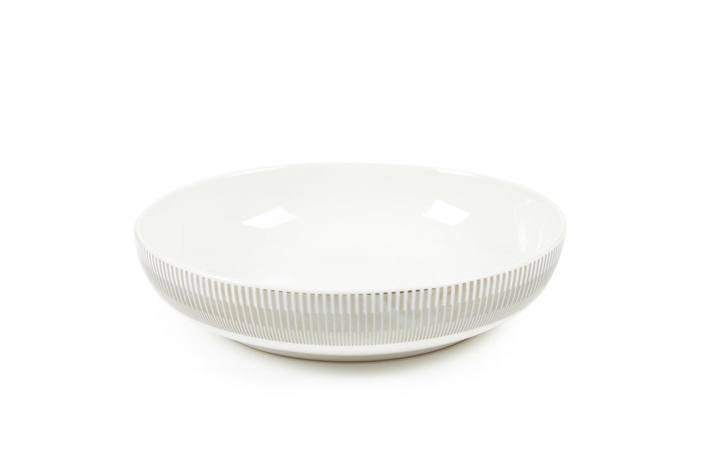 Sabichi 4pc Silver Stripe Pasta Bowls