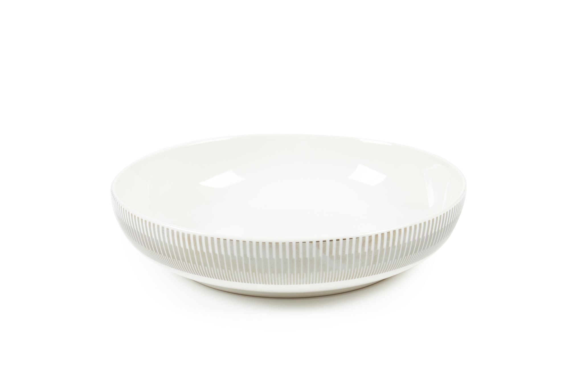 Sabichi 4pc Silver Stripe Pasta Bowls