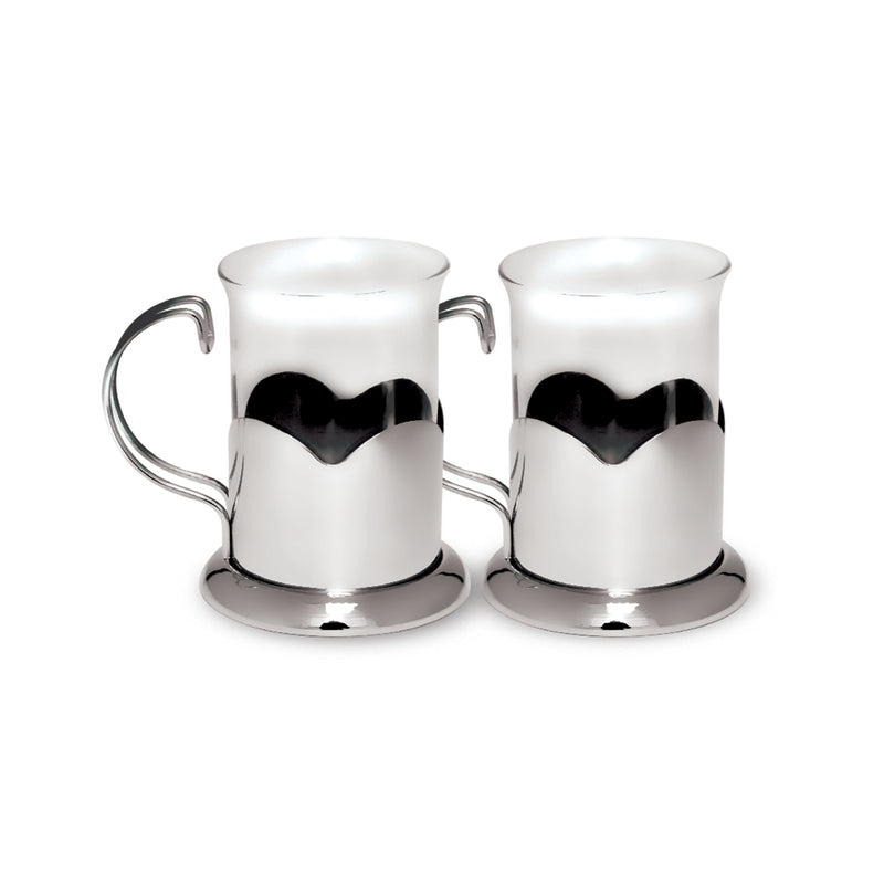 Lotus Set of 2 Glass Mugs