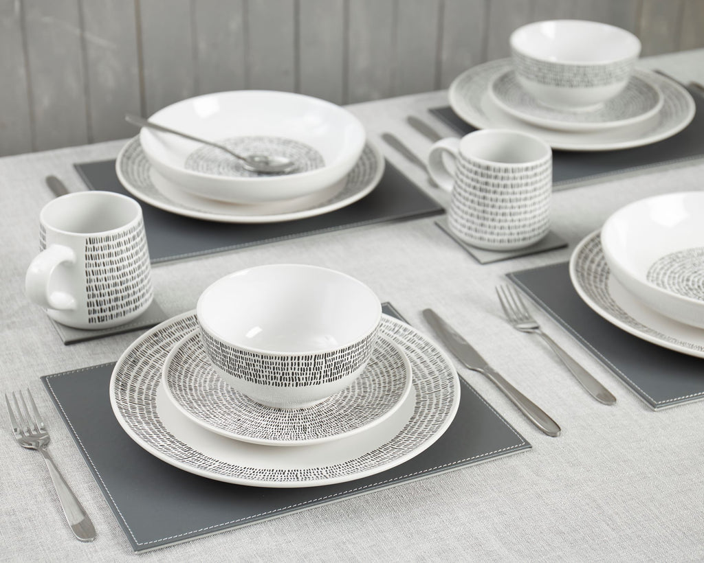 12pc Mali Wax Resist Dinner Set