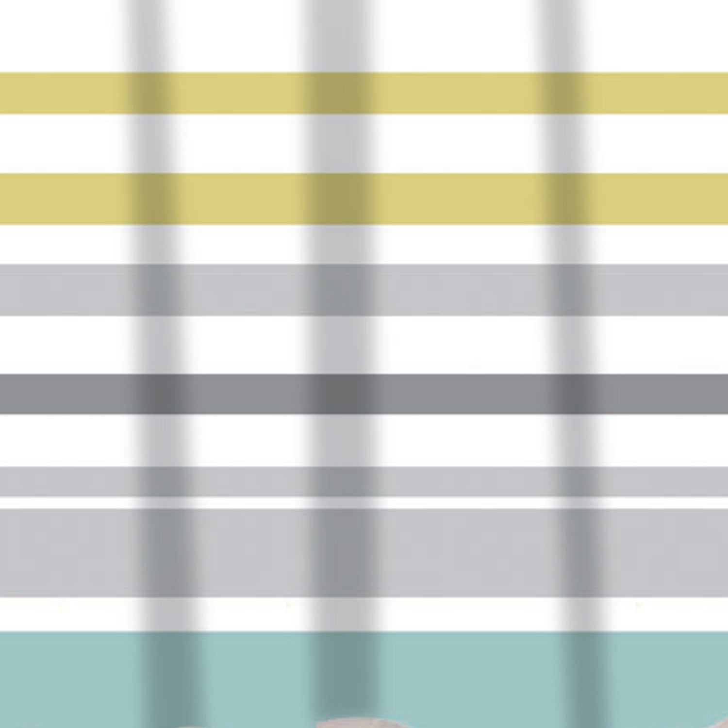 Ocean Stripe PEVA Shower Curtain