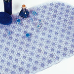 PVC Bath Mat Oval Blue