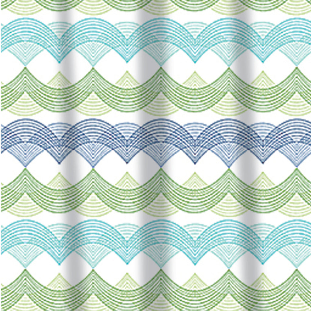 Waves PEVA Shower Curtain