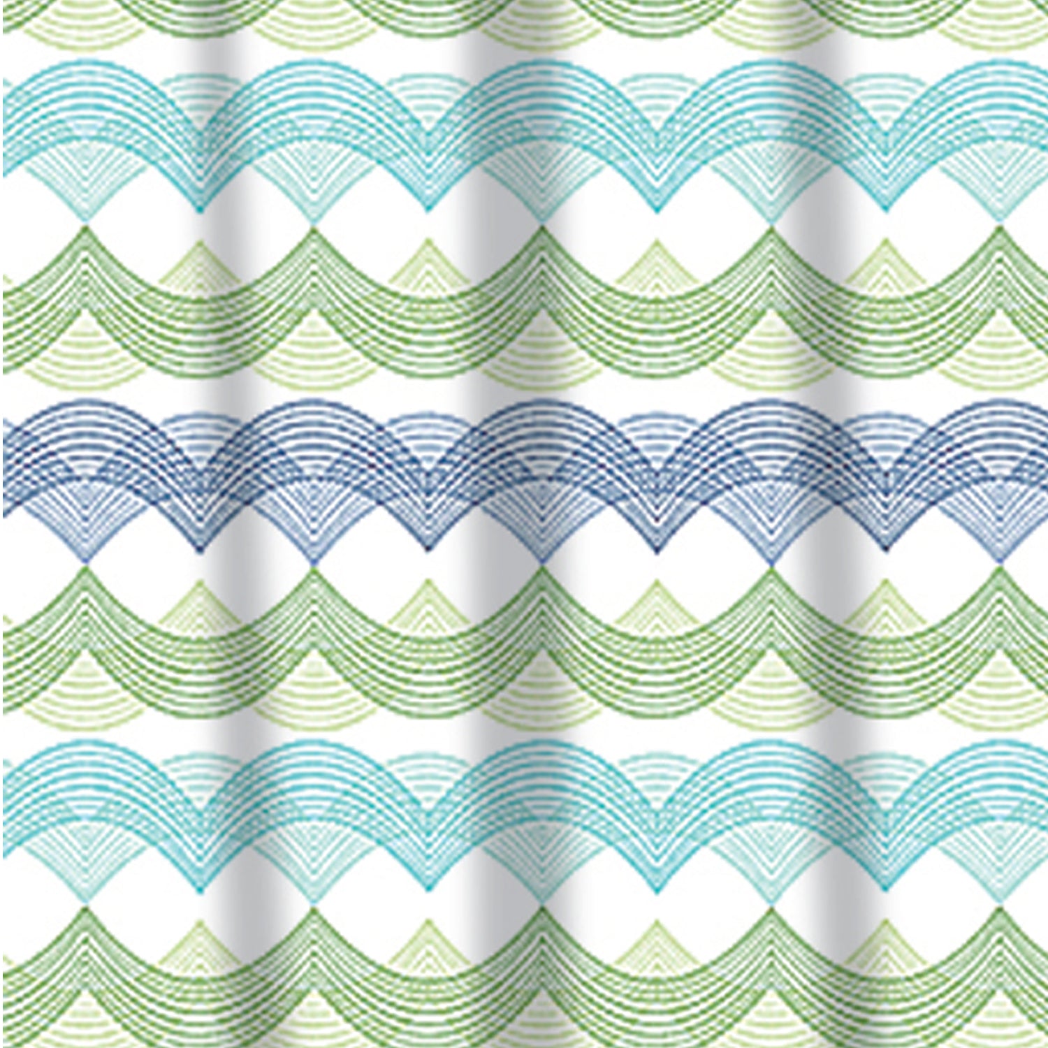 Waves PEVA Shower Curtain